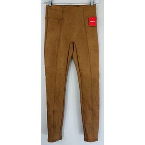 Spanx Faux Suede Leggings Women’s Medium Rich Caramel‎ NWT